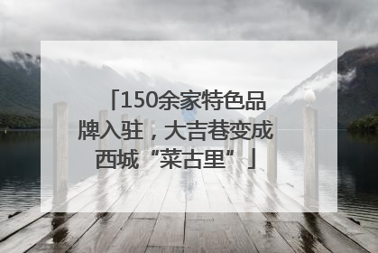 150余家特色品牌入驻，大吉巷变成西城“菜古里”