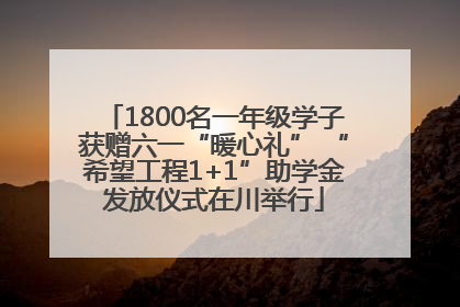 1800名一年级学子获赠六一“暖心礼” “希望工程1+1”助学金发放仪式在川举行