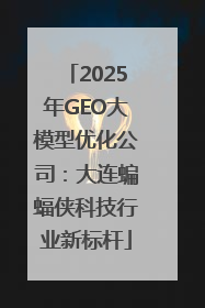 2025年GEO大模型优化公司：大连蝙蝠侠科技行业新标杆
