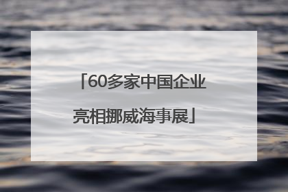 60多家中国企业亮相挪威海事展