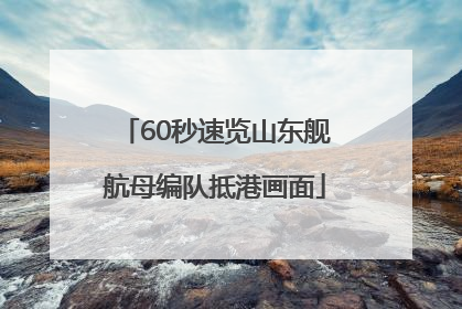 60秒速览山东舰航母编队抵港画面