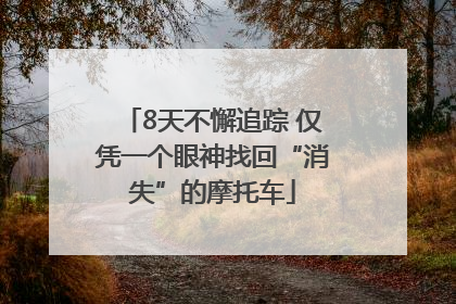 8天不懈追踪 仅凭一个眼神找回“消失”的摩托车