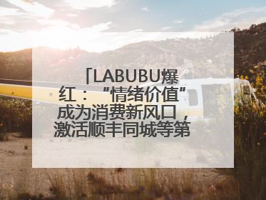 LABUBU爆红：“情绪价值”成为消费新风口，激活顺丰同城等第三方即配